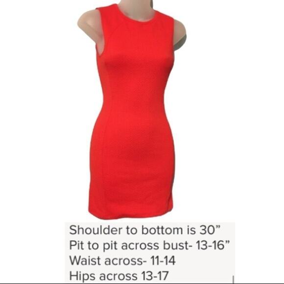 Red mini  size 2 form fitting sleeveless dress - Picture 1 of 5